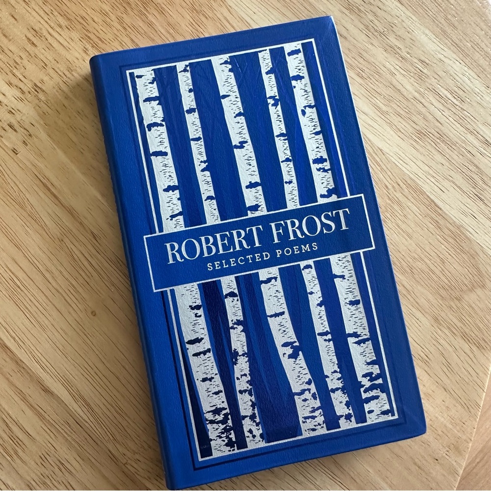 Small Robert Frost Poems Book with Silver Embellishments